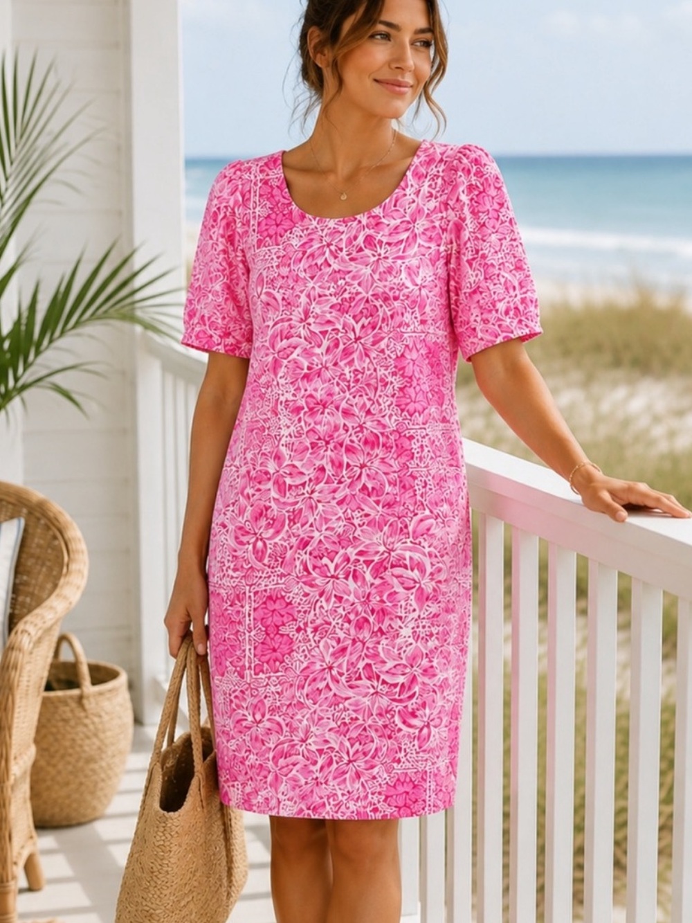 Lilly Pulitzer Harriet Shift Dress with Belt NWT Size L